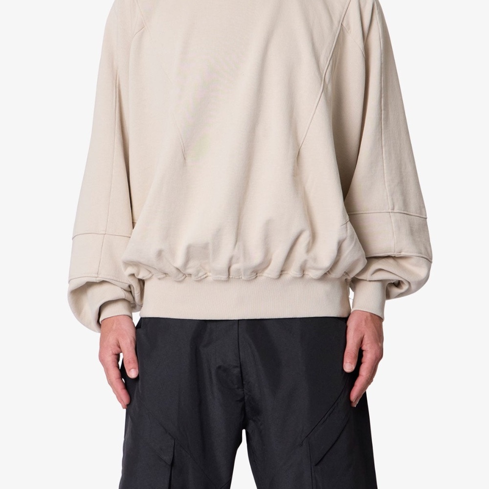 mnml Paneled Crewneck - Bone Size SBone / S
